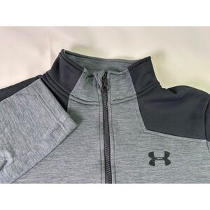Under Armour Mens Gray Black 1/2 Zip Pullover Long‎ Sleeve Shirt Top